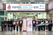 수원시, , ‘희망 2025 나눔캠페인’ 온도탑 105℃ ..초과달성