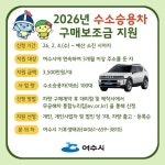 여수시, 무공해 전기·수소차 구매보조금 대당 3,500만원 지원