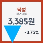 덕성 주가및 증권차트정보 27일  현재 3405원   , 증권 그래프 분석