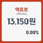 액트로주가 12월 31일 현재 13150원  및 증권차트