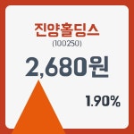 진양홀딩스 주가및 오늘거래가는? 4일  현재 2680원  및 증권차트정보