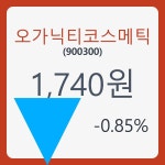 오가닉티코스메틱주가 8월 22일 현재 1740원  & 증권시세