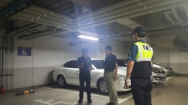 공주서 금학지구대, 여성범죄 취약지역 지하주차장 현장점검 나서
