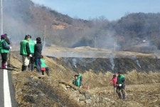 청양군 남양면, 산림연접지 인화물질 공동소각 실시