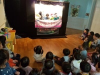 보훈실버봉사단, 실종유괴예방 인형극 공연