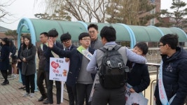 태안 남면중, 훈훈한 등굣 눈길