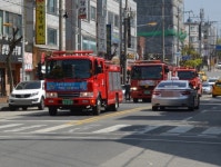 논산소방서, 소방차 길터주기 훈련