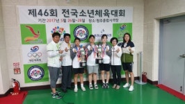 서산여중 사격팀, 전국소년체전 3년 연속 단체전 금메달