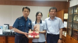 공주경찰서, 선행 학생 직접 찾아가 칭찬과 격려