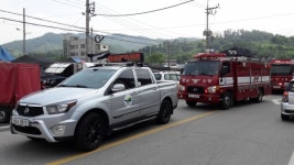 예산소방서, 예산상설시장 등 소방차 길 터주기 실시해