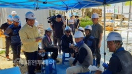 오세현 아산시장, 폭염 속 현장점검 나서