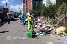 온양5동, 불법투기 및 방치쓰레기 대청소 실시