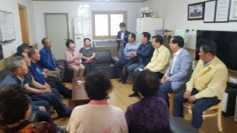 나소열 부지사, 한화토탈 대산공장 유증기 유출 피해 주민 방문