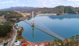 예산군 출렁다리 설치로 관광객 크게 증가