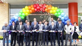 부여 용강중학교 다목적 강당삼선 체육관개관식 가져