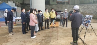 대전시의회 복환위, 갑천변 상수도 도수관로공사 민원현장 방문