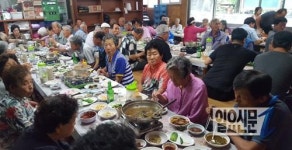 판부면생활체육회장, 여름맞이 어르신을 위한 보양식 나눔 활동