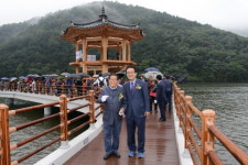 달성군, 옥연지 송해공원 백세교·백세정·둘레길 준공식 개최