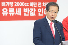 유류세 절반 인하 추진, 홍문표 후보