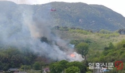 산청, 석대산 산불 발생 1시간만에 진화