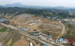 양평군종합운동장 건립사업 공정율 50% 로 순항 중