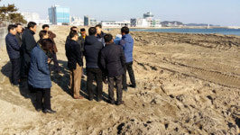 송도동 개발위, 포항시에 송도해수욕장 준설토 반입 중단 요구