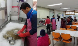 정정복 더불어민주당 남구갑 지역위원장. 남구노인복지회관서 봉사활동