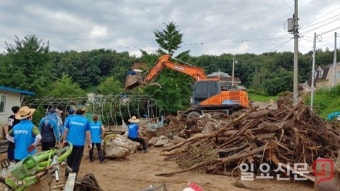 김태년·이낙연 등 민주당 중진, 충북 음성 수해복구 현장 참여