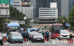 민주노총 대규모 집회 원천 차단중