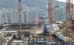 현대산업개발 부산 아파트 건설현장 ‘비산먼지 발생’ 논란