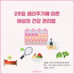 [카드뉴스] 28일 생리주기에 따른 여성의 건강 관리법
