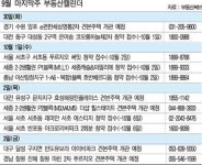 [부동산캘린더│9월 마지막주] 분주해진 분양시장, 청약접수만 19곳