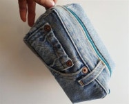 손뜨개와 청바지 업사이클링 제품 만들어요~