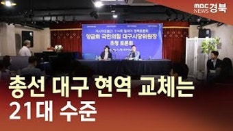[R]총선 대구 현역 교체는 21대 수준?