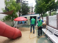 포항 중앙동, 주거지역 등 방역활동에 총력