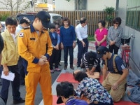 죽도동 주민센터 소방합동훈련 실시