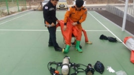 고령 다산119안전센터 ‘화학보호복 착용훈련’
