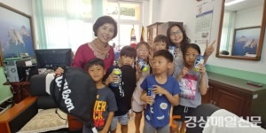 무역協 GLMP 25기, 울릉 천부초에 체육용품 기증