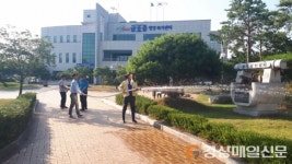 영천 금호읍행정복지센터, 관수작업 시행