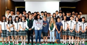 미국학생들, 울릉우산중 한국학교 생활체험