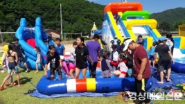 상주 은척초, 더위 탈출 물놀이 만끽