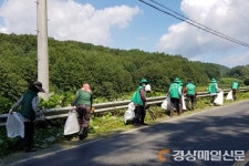 영주 평은면 남녀새마을지도자, 도로변 풀베기