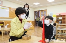 강은희 대구교육감, 유치원 긴급돌봄 현장 확인