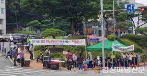 “불법으로 분뇨 배출 악덕 업체 돈사 개축해 돼지 재입식 반대”