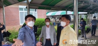 신동근 포항교육장, 취임식 후 태풍 피해 현장행