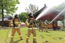 칠곡소방서, 송림사 대웅전 합동소방훈련