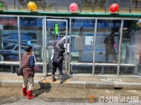 상주시, 시내 버스승강장 묵은 때 말끔히 새단장
