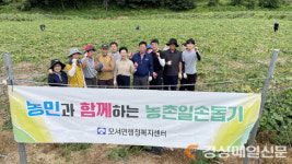 상주시 모서면, 태풍피해 오이농가 일손 돕기