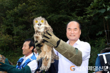 상주시, 재활치료 마친 야생조류 자연방사