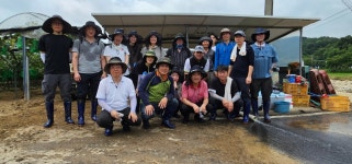 국립종자원, 김천시 호우피해 농가에 힘 보태